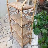 Rattan shelf
