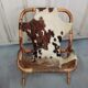 Pair of armchairs bamboo leather skin rohé noordwolde