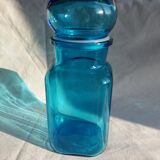 Apothecary bottle airtight blue glass jar