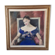 Portrait painting on wood 50s
