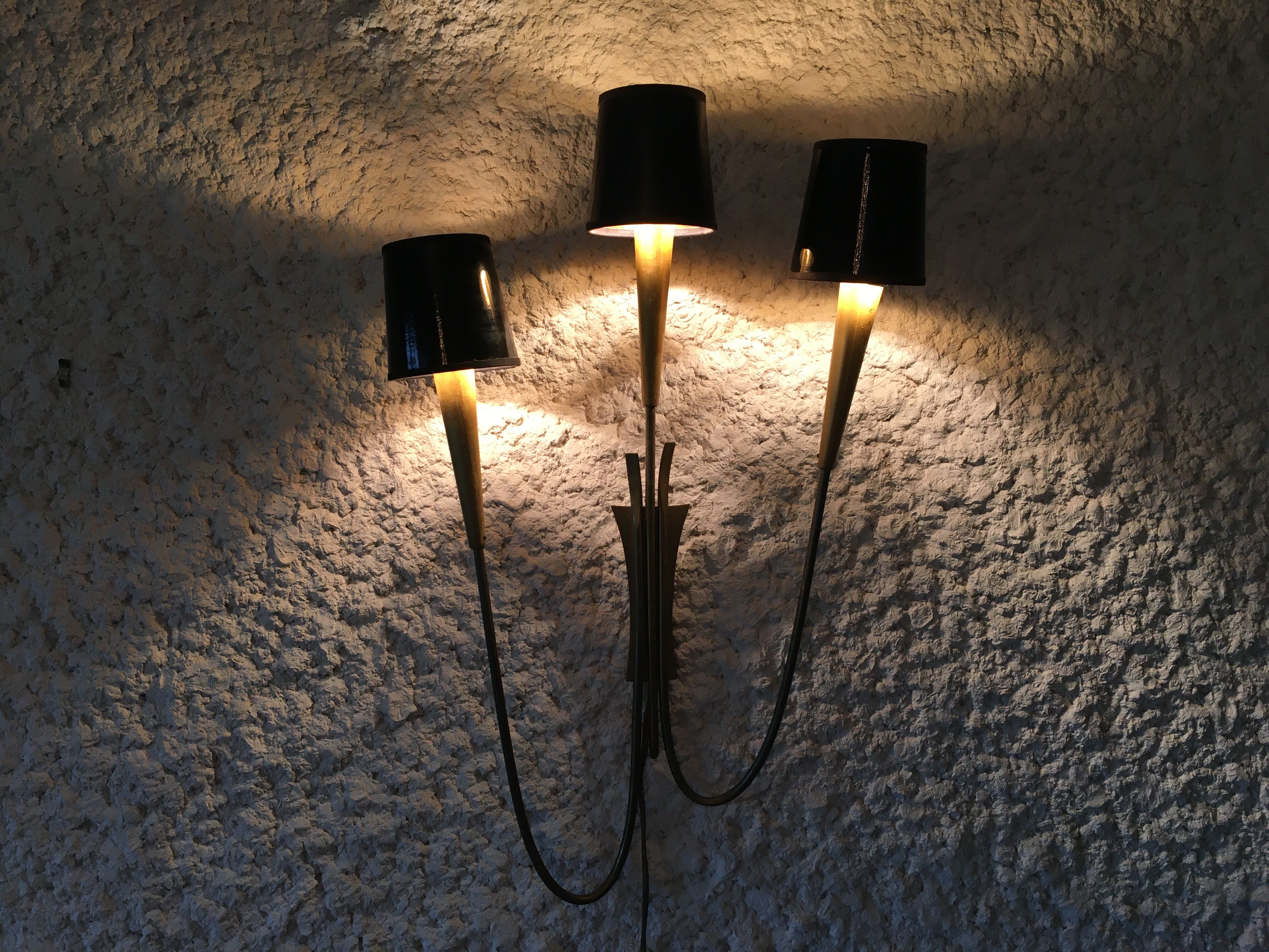 Brass wall sconce, 40s