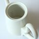 Cafetière en porcelaine HKE avec capot chauffant en métal argenté - Vintage
