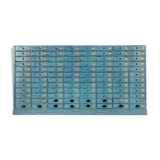 Pastourel wooden craft furniture with 96 drawers with blue patina