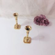 Pair of small brass candlesticks