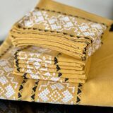 Tablecloth and napkins in cotton from the 60s