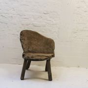 Sturdy Wabi Sabi chair in solid wood, 1950