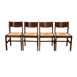 Mulched chairs in vintage solid elm 1960