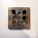 Steel flower holder sculpture by Mario Faggian for MAM, Italy 70s