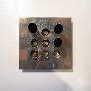 Steel flower holder sculpture by Mario Faggian for MAM, Italy 70s