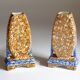 Pair of Art Deco marbled vases
