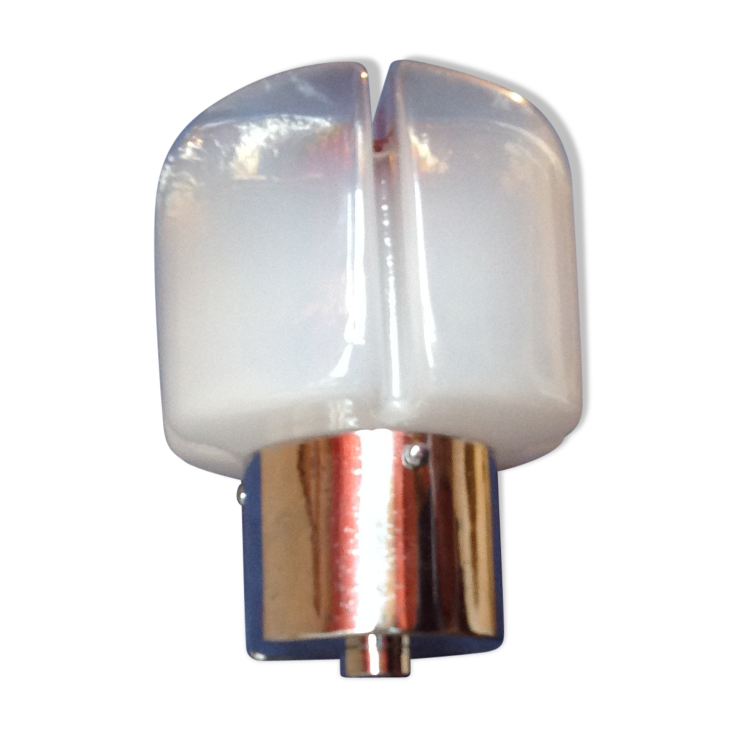 Chrome wall light with globe in Murano, year 70