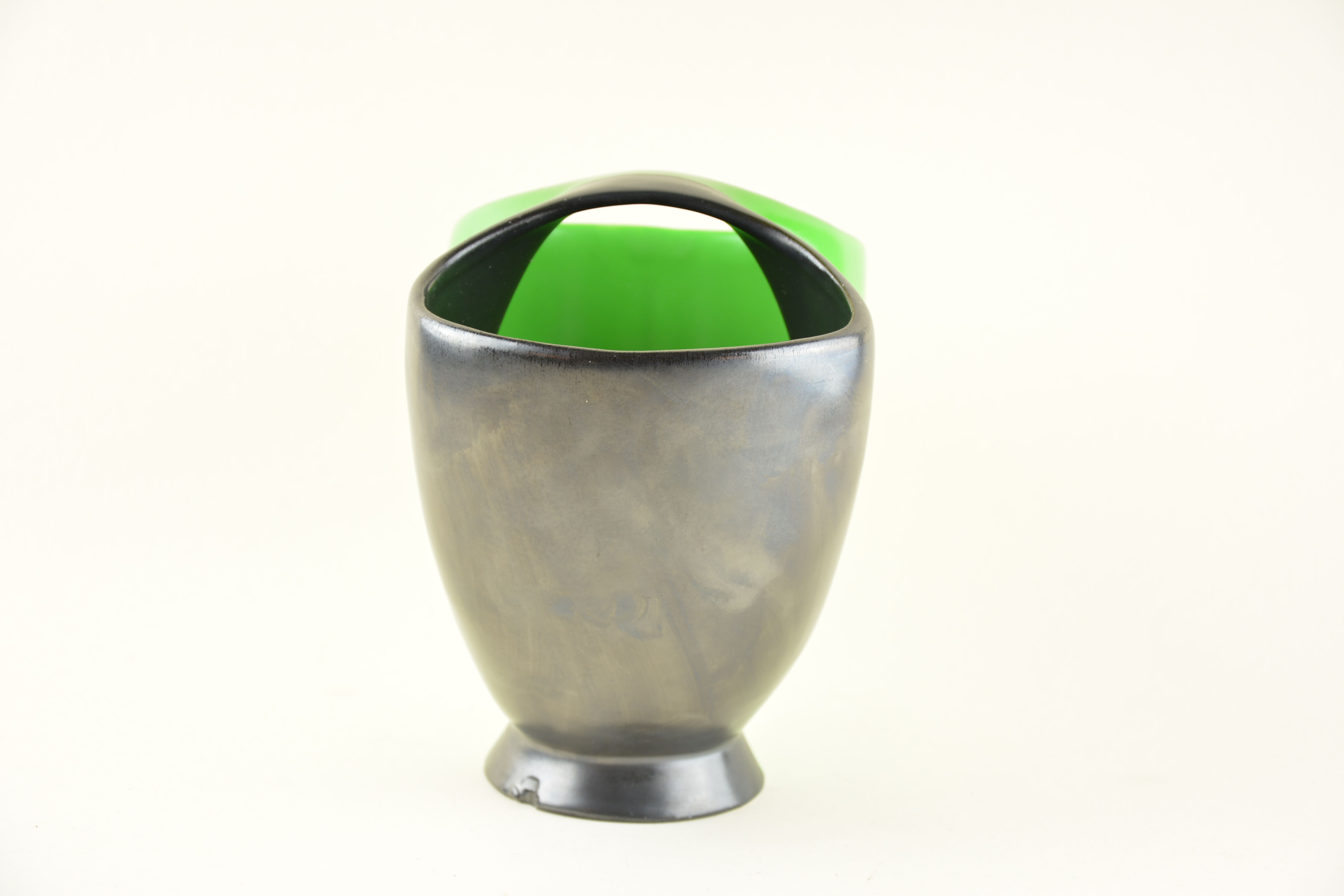 Two-tone basket vase Saint-Clément by Blanche Letaille