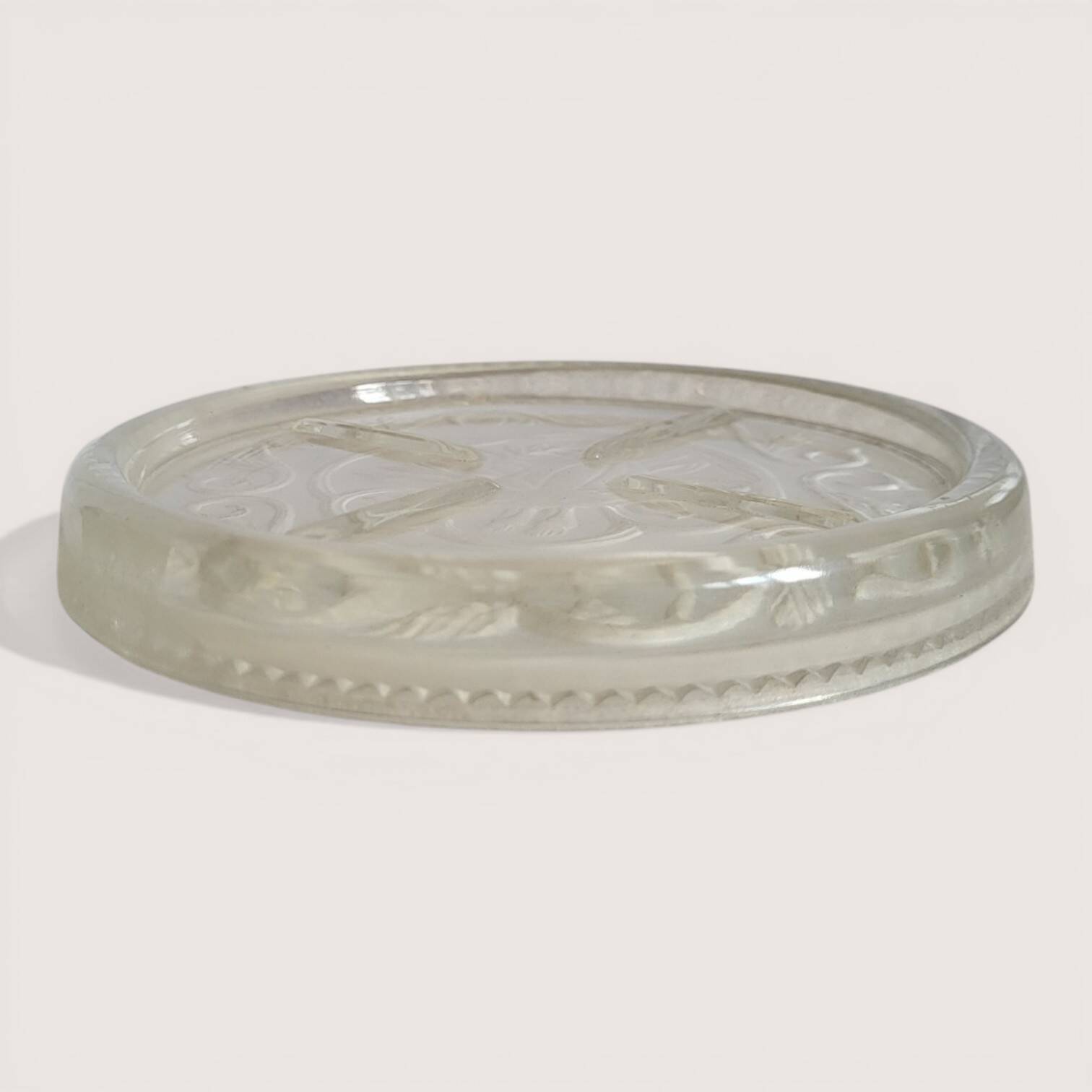 Art Nouveau glass coaster