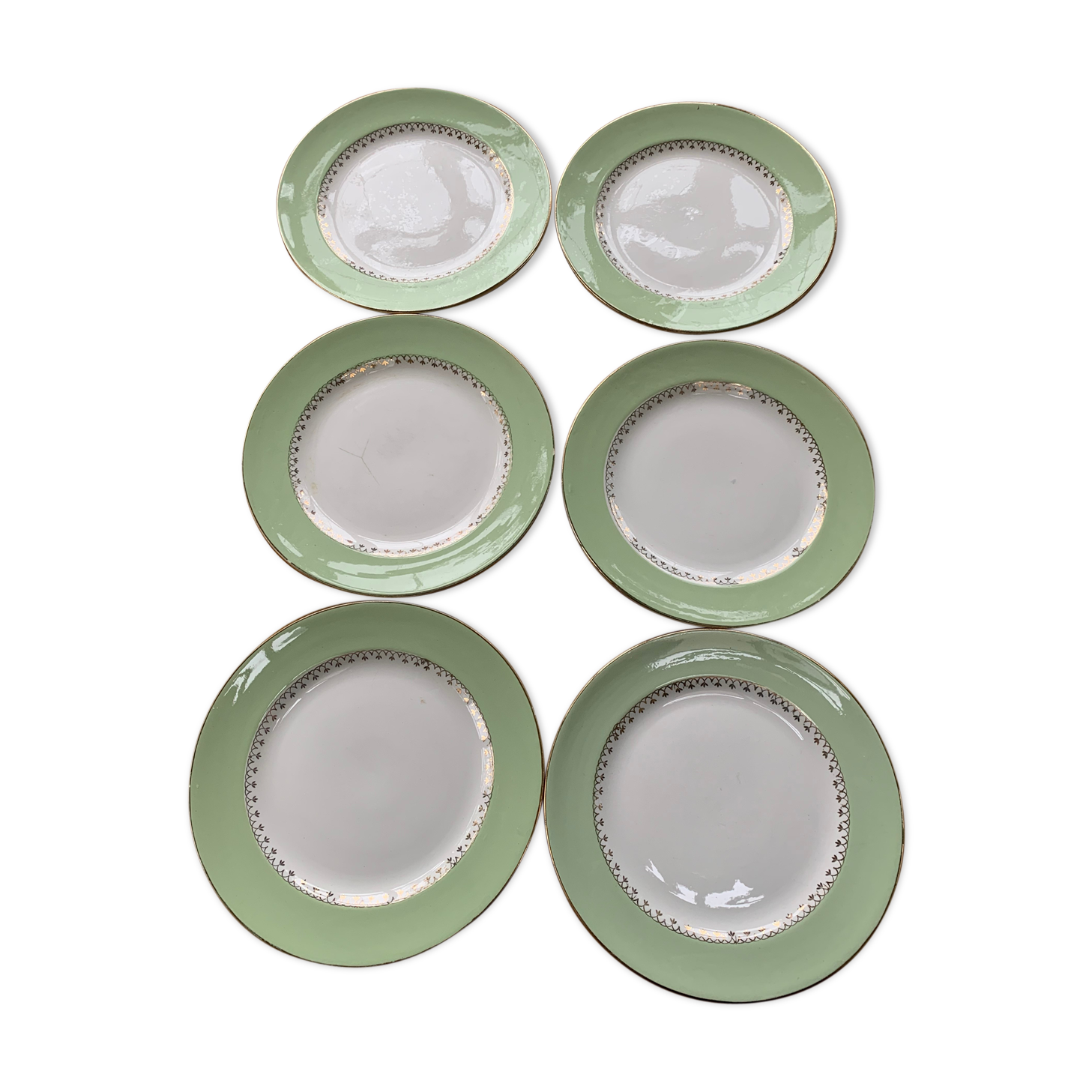 Set of 6 flat plates Amandinoise