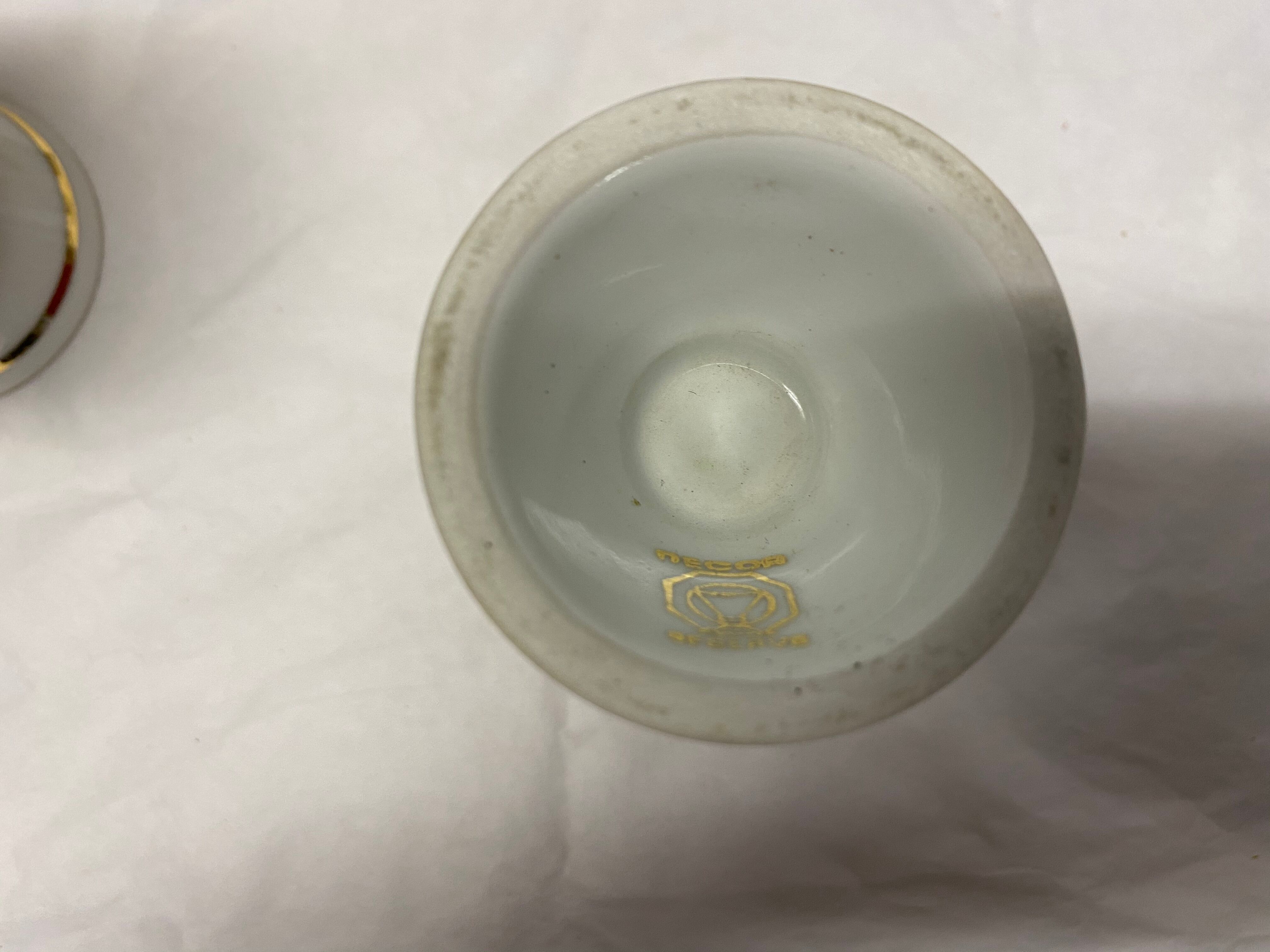 Set of 5 cups porcelain 50s