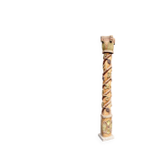 Twisted column in carved polychrome wood, 19th century.