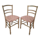 Paire de chaise capitonnée en bois doré