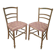 Paire de chaise capitonnée en bois doré