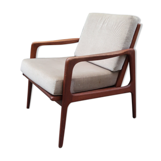 Scandinavian teak armchair from the 60s