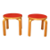 Pair of NE60 stools designed by Alvar Aalto, Artek, Finland, 1980s