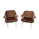 Pair of velvet armchairs