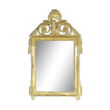 Superb Louis XVI style mirror in wood and gilded stucco nineteenth century