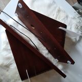 Paire de lampes scandinave bois et plexiglas