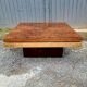 Table basse loupe d'ormes et laiton Roche Bobois