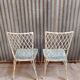 2 vintage bistro chairs in aluminium metal