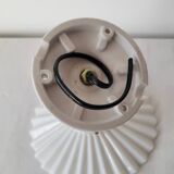 Wall lamp in opaline, brass and glass