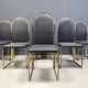 Vintage brass dining chairs by Belgochrom, 1970s