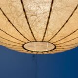 Modern mid-century German cocoon pendant lamp by Friedel Wauer for Goldkant Leuchten, 1960s.