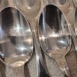 11 silver plated dessert spoons, Christofle Vendome, 17.1 cm