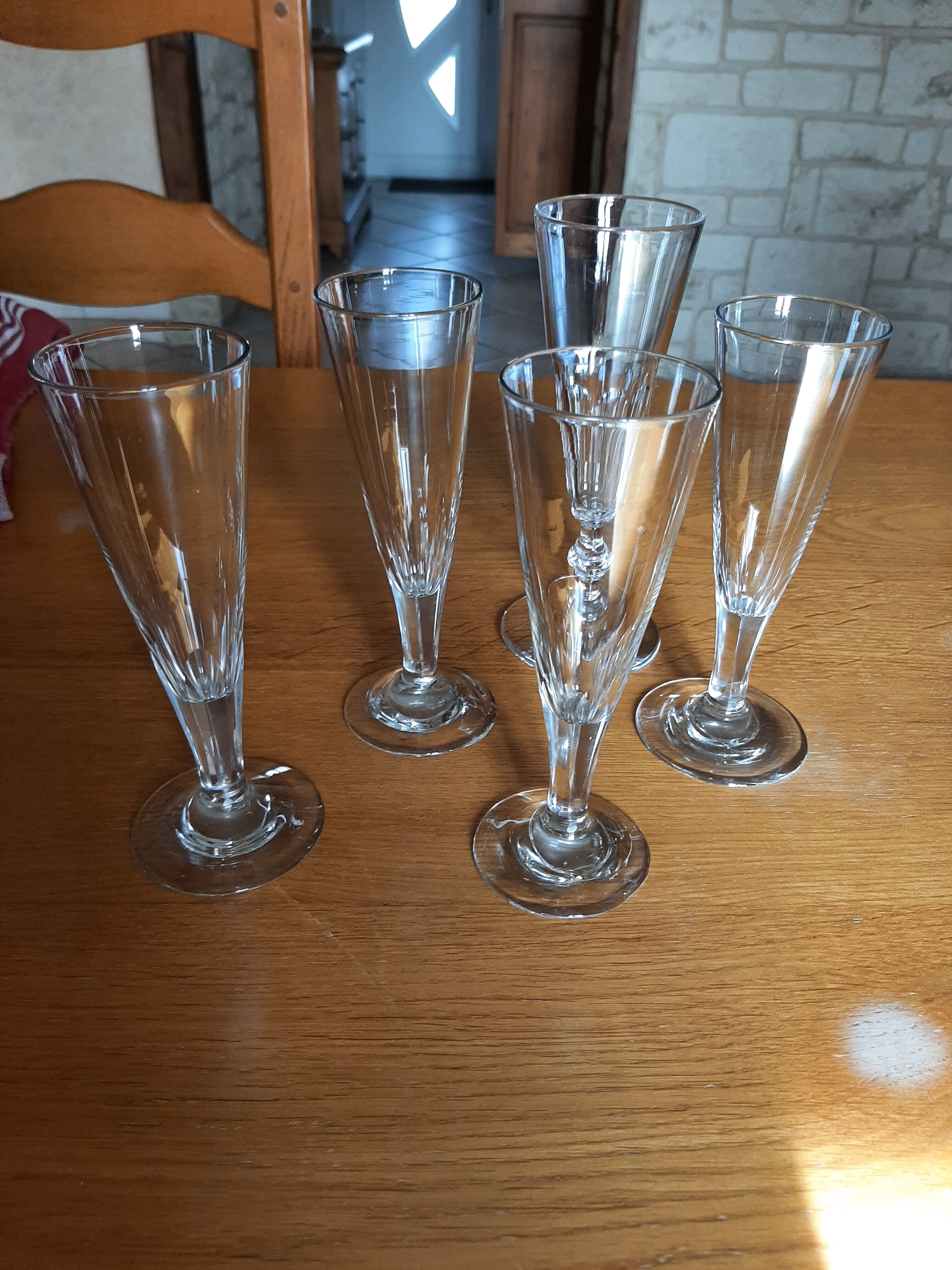 4 champagne flutes sold individually