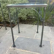 Stands / Nesting tables in patinated wrought iron with antique glass Olivier CORRO