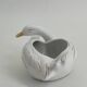 Cache pot two swans in vintage white and gold porcelain