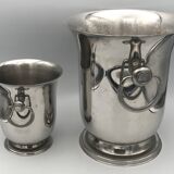Jean COUZON champagne bucket and ice bucket set on pedestal