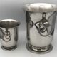 Jean COUZON champagne bucket and ice bucket set on pedestal