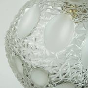 Lustre du milieu du siècle Richard Essig en verre structuré et chrome des années 1960-70.