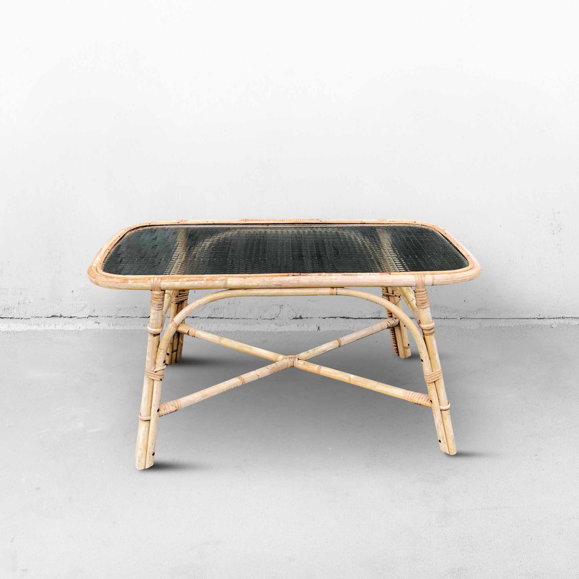 Vintage Bamboo Coffee Table