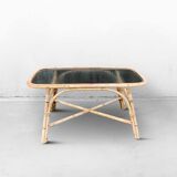 Table basse en bambou vintage