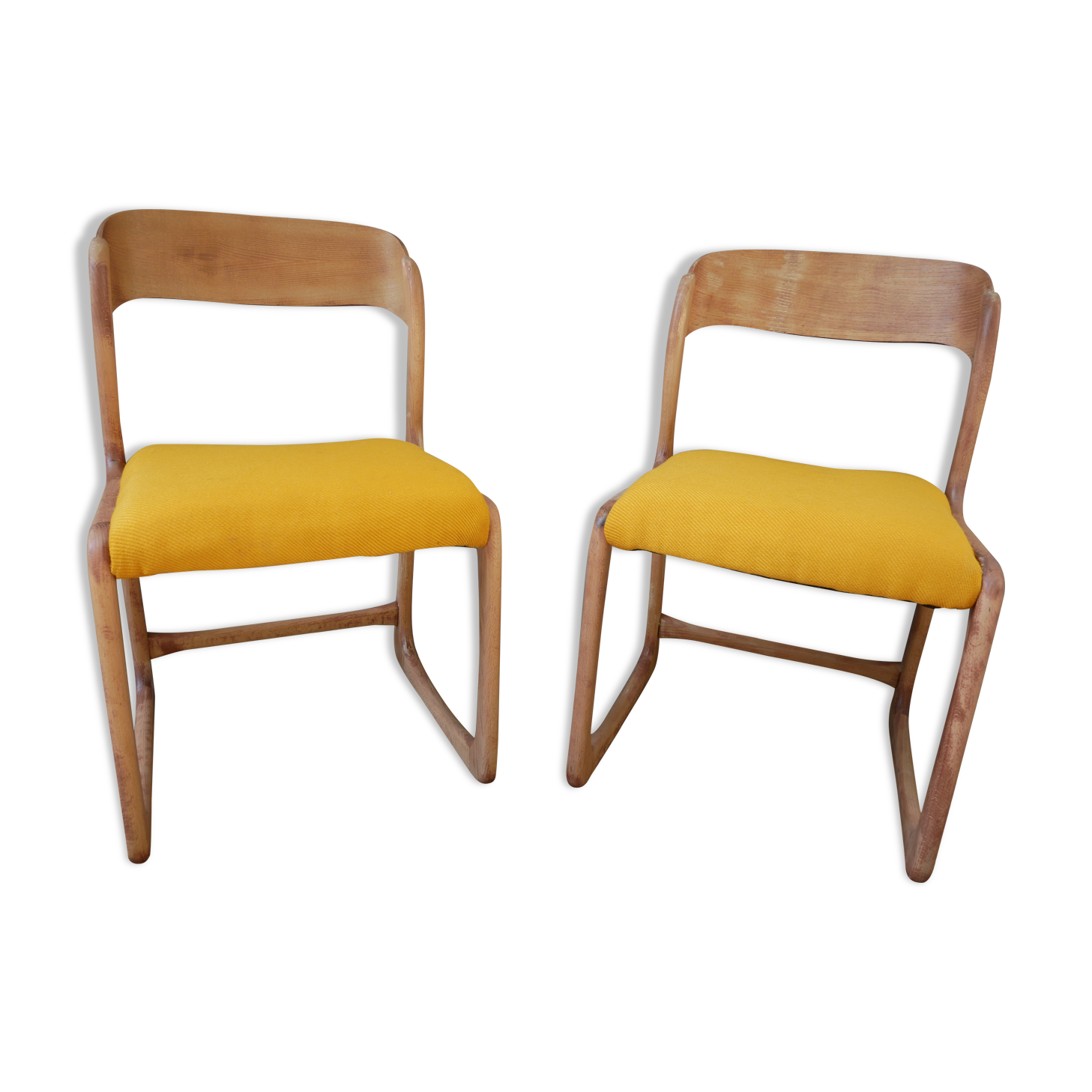 Paire d chaises traineau Baumann