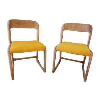 Paire d chaises traineau Baumann