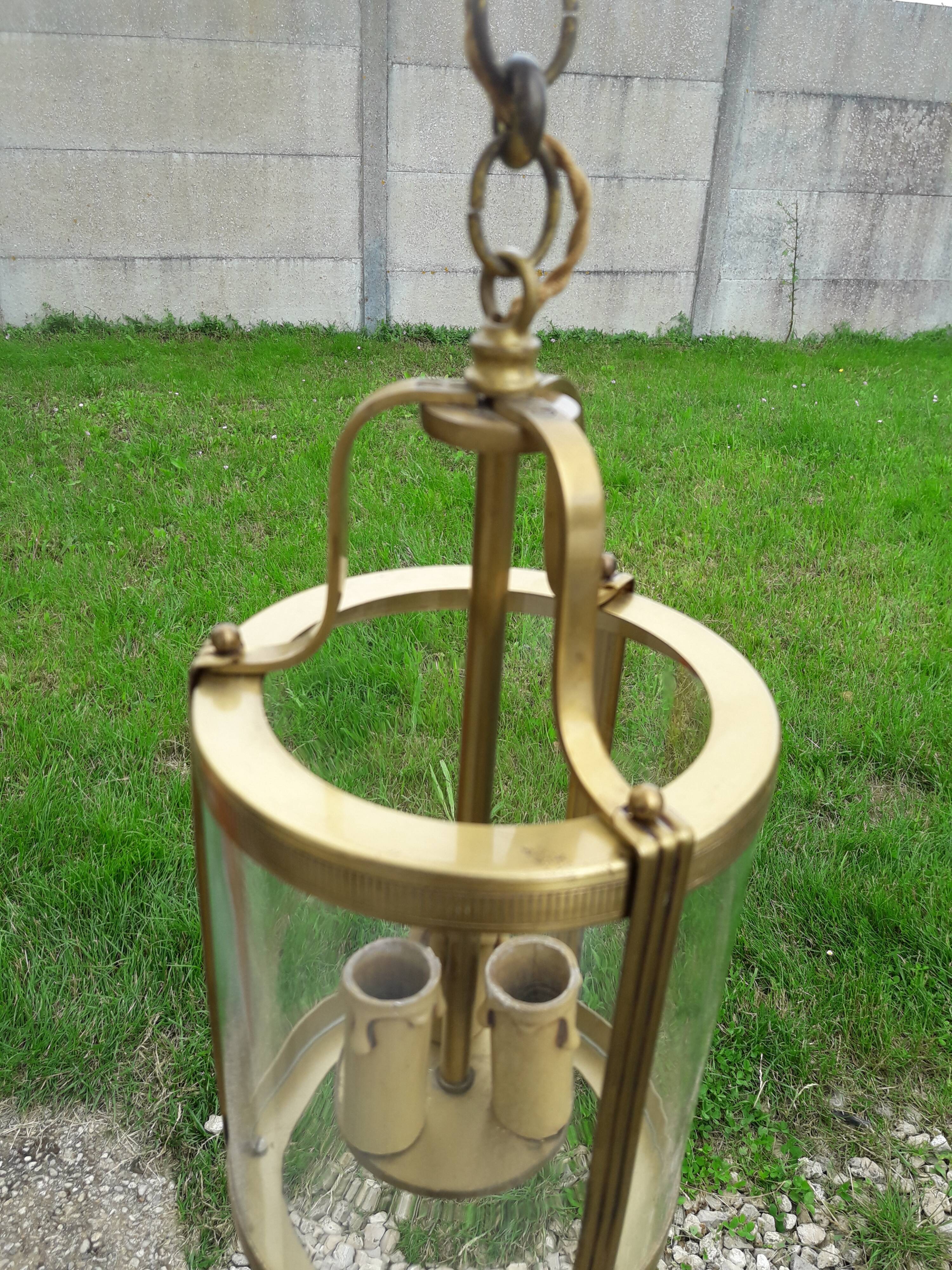Vestibule lantern 3 lights in gilded bronze n°2