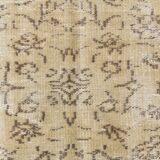 Vintage Cream & Brown Turkish Handmade Rug, 149x252Cm