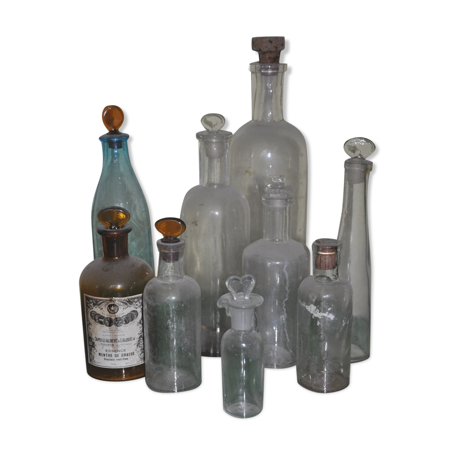 Lot old bottles