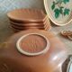 Set of 12 scallops in cognac sandstone Émile Henry - vintage