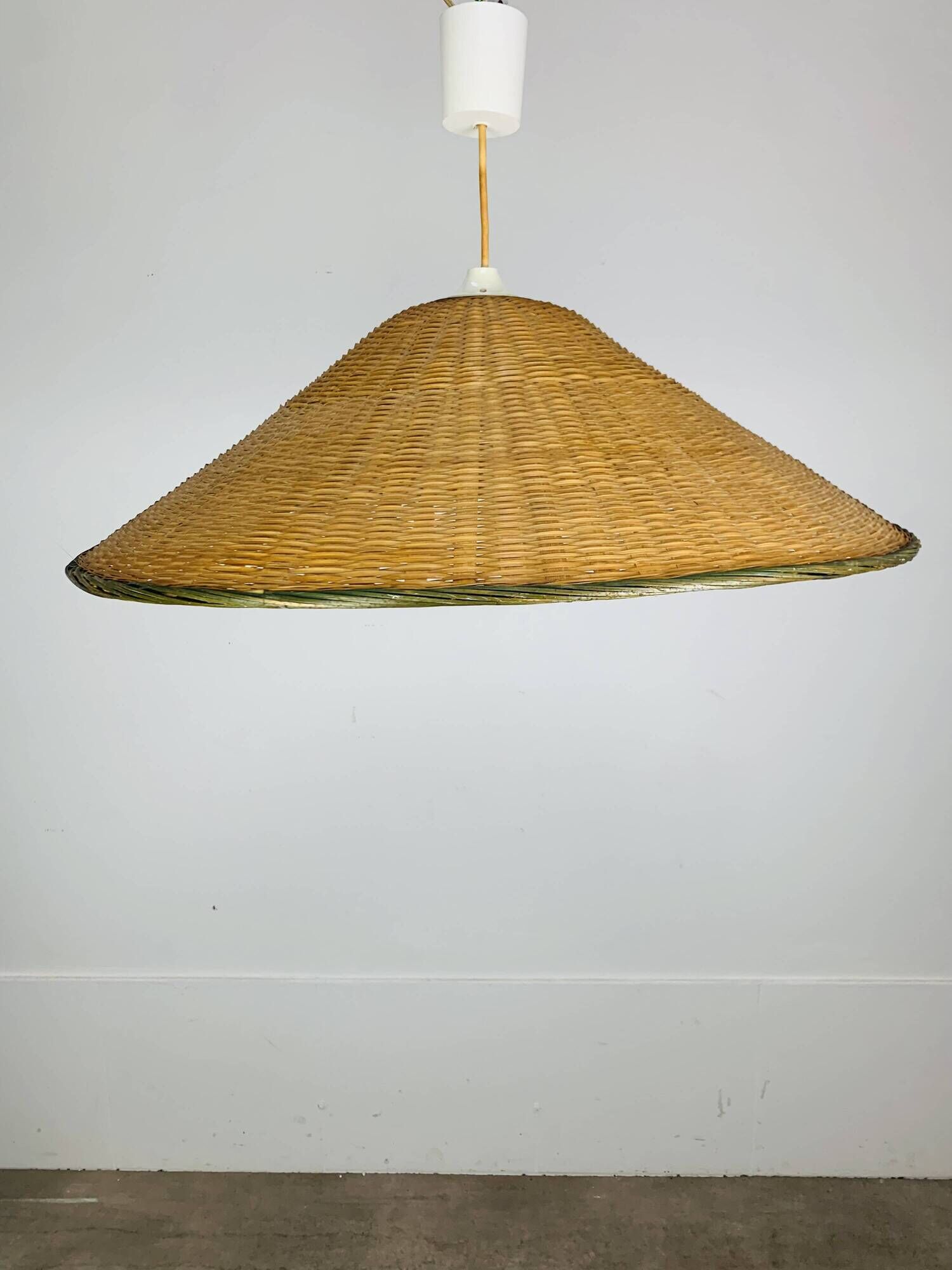 XL rattan suspension from the 1960s, vintage