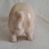 Statue. Cracked ceramic pig.