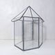 Verrière terrarium mini serre à cactus en verre et métal